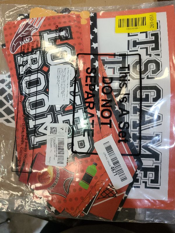 Photo 1 of 20 Pieces Basketball Party Sign Basketball Themed Party Decoration Supplies Kids Teenagers Boys B-Day Photo Prop