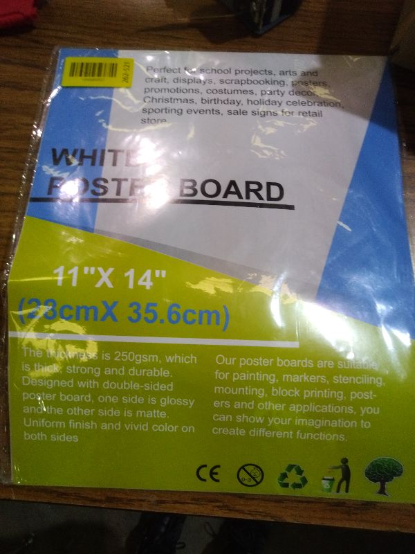 Photo 1 of 10Pcs Poster Board White Poster Paper Bulk 11" x 14", ROOKEA 250Gsm Thickness Vision Boards Smart Poster Board for School Arts Craft Projects Presentations Drawing Scrapbooking Blank Graphic Display