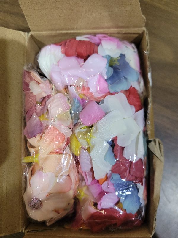 Photo 1 of 120 Pcs Small Flowers for Crafts Mini Faux Flowers Artificial Silk Daisy Peony Fabric Floral Arrangement Decor for Fall Christmas DIY Wreath Bouquets Wedding Baby Shower Home Party Decor(Multicolor)