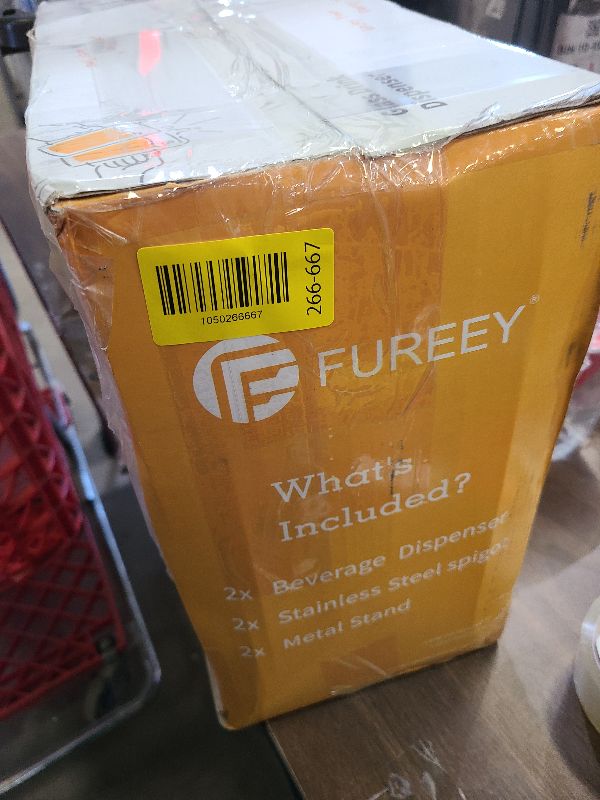 Photo 1 of 1 Gallon Drink Dispenser,2 Pack Glass Beverage Dispenser With Stand,Juice Containers with Lid for Party,Drink Dispensers for Parties With Spigot for Lemonade/Soda/Tea