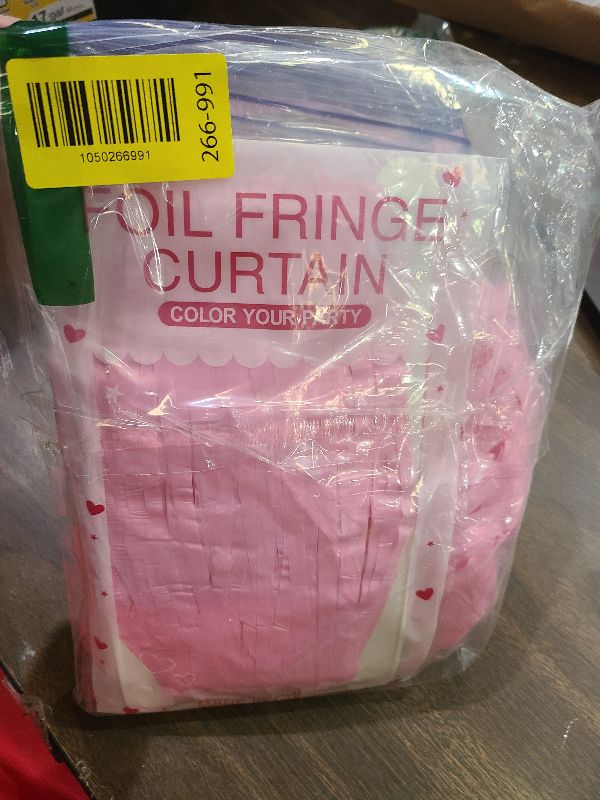 Photo 1 of 2 Pack Party Backdrop Decorations Pink Tinsel Curtain Party Backdrop Foil Fringe Birthday Decorations Photo Booth Streamer Pink Theme Bachelorette Graduation Decor