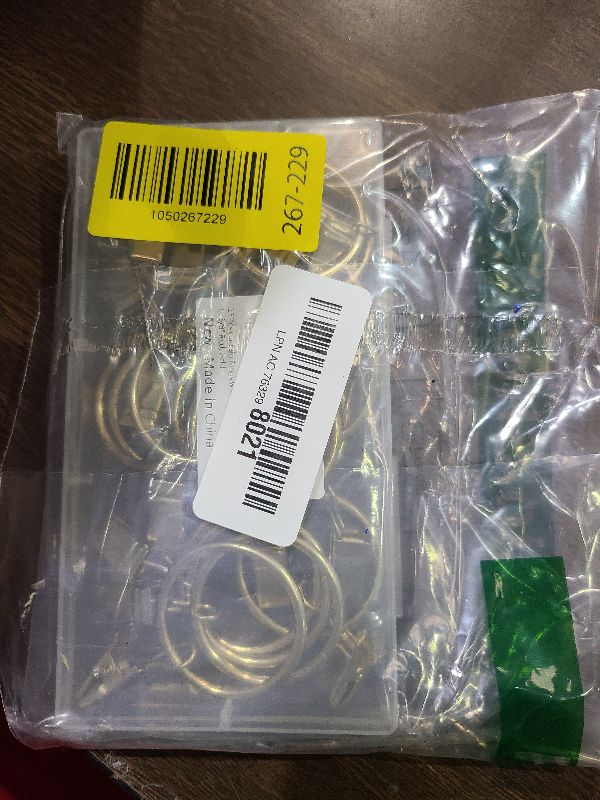 Photo 1 of 16 Pack Curtain Rings with Clips, Window Clip Rings Curtain Hooks Hangers Clip Rings for Hanging Drapery Drapes Bows, Small 1.26 Inch Diameter, Fits up to 1" Rod, Gold