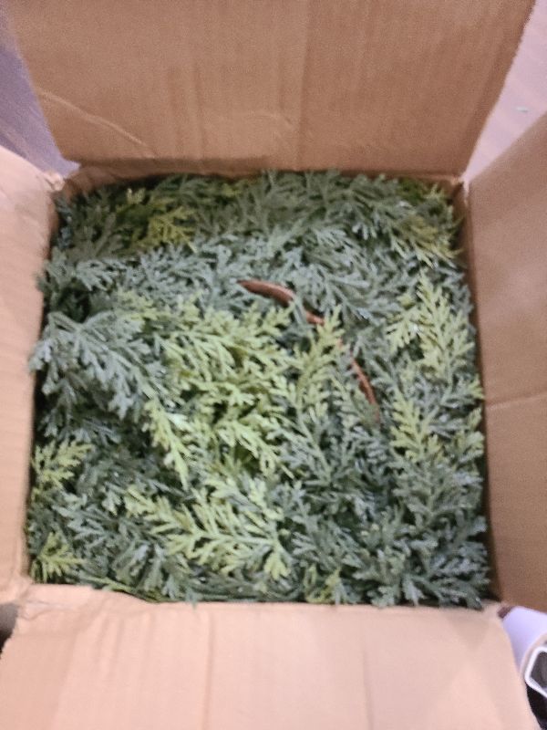 Photo 1 of 12 FT (2 * 6FT) Realistic Artificial Cedar Pine Garland - Thick Lush Full Faux Greenery Garland for Fireplace Mantle, Indoor Outdoor Christmas Holiday Home Party Decorations