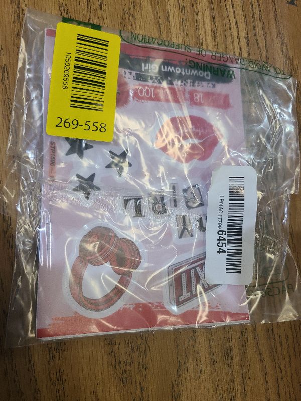 Photo 1 of 100Pcs Red Aesthetic Stickers - Cool Y2K Stickers for Water Battle, Laptop - Downtown Girl Party Favor, Decoration