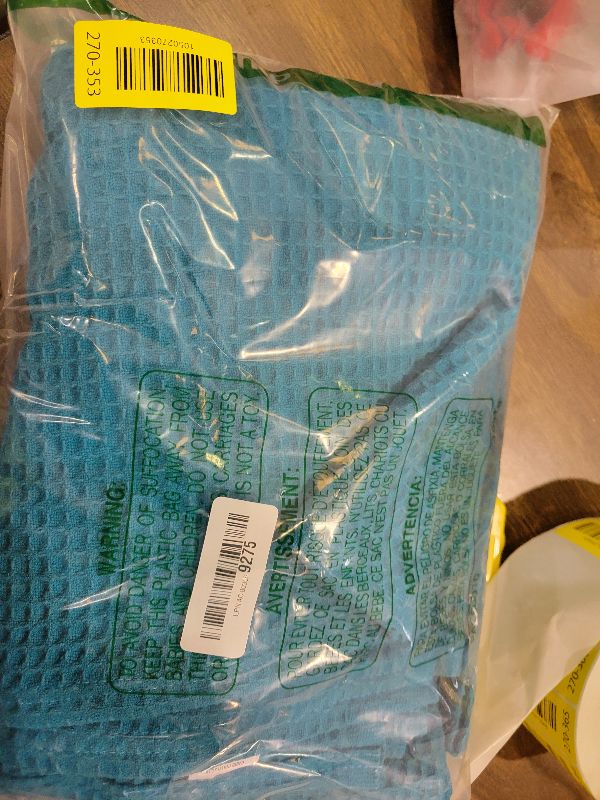 Photo 1 of 100% Cotton Blankets for Throw Size Bed - Waffle Weave Blankets for Summer, Lightweight and Breathable Soft Woven Blanket for Spring (Teal, Throw (50" x 60")