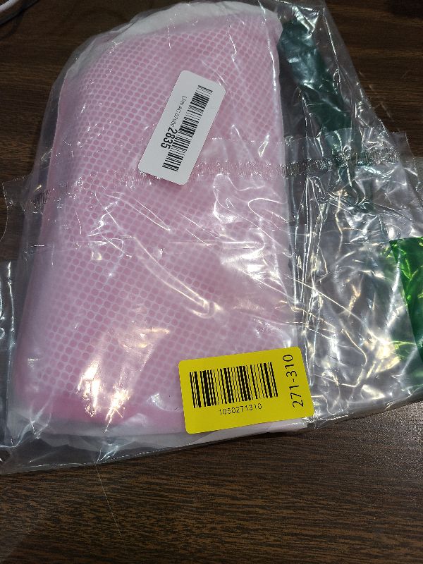 Photo 1 of 2 Pack Universal Side Sling Stroller Mesh Cargo Net and Organizer, Extra Stroller Storage Space, Non-Slip and Adjustable Straps (Pink)