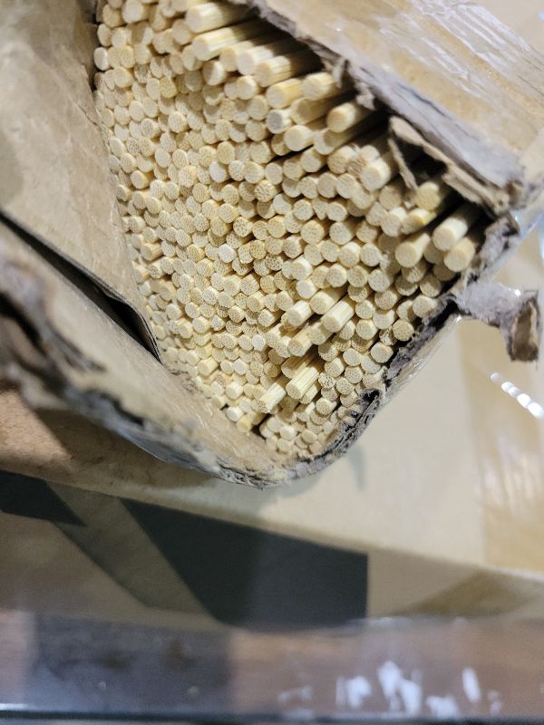 Photo 1 of 1/8 x 12 Inch natural bamboo Dowel Rods, 400 pcs Multi-Purpose Unfinished Round Sticks for Plant support DIY Crafts.