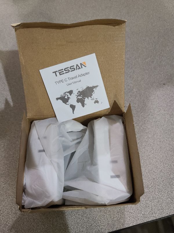 Photo 1 of 2 Pack European Plug Adapter USB C, TESSAN US to Europe Adapter 4 Outlets 3 USB Charger, Type C International Power Adaptor to Italy Spain France Portugal Iceland Germany, Europe Travel Essentials