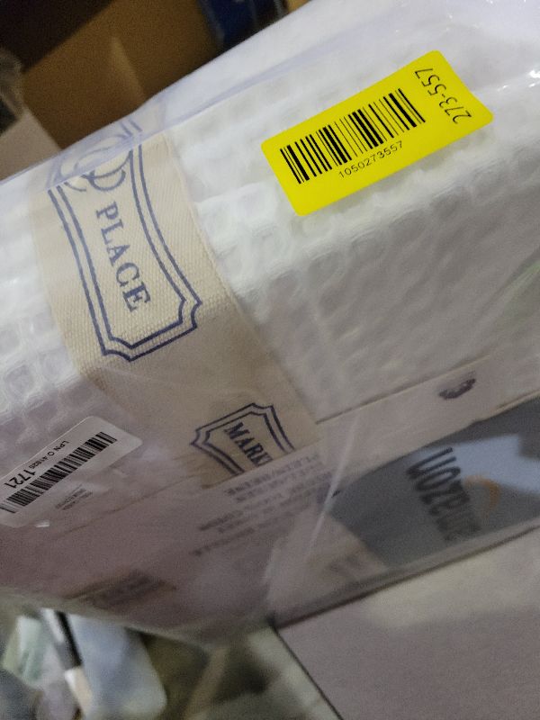 Photo 1 of 100% Cotton Waffle Weave Bed Blanket | Soft, Breathable, and Lightweight Blanket for All-Season | Perfect for Layering | Brielle Collection (Full/Queen, White)