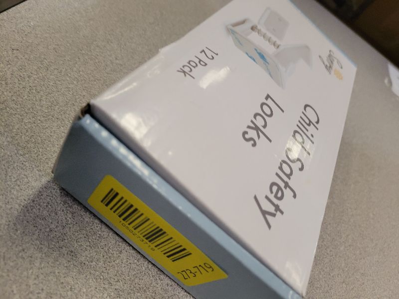 Photo 1 of 12 Pack Cabinet Locks Child Safety | Baby Safety Cabinet Locks NO Drilling 3M Adhesive Baby Proof Drawer Lock Child proofing cabinets latches for Kids Latch for Drawers & Door Child Safety Locks