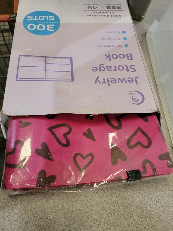 Photo 1 of 17Dec Large Transparent Jewelry Storage Book with 300 Pockets and 50 Jewelry Pouches,Travel Jewelry Organizer and Storage,Jewelry Binder Organizer for Earring,Bracelet,Necklace