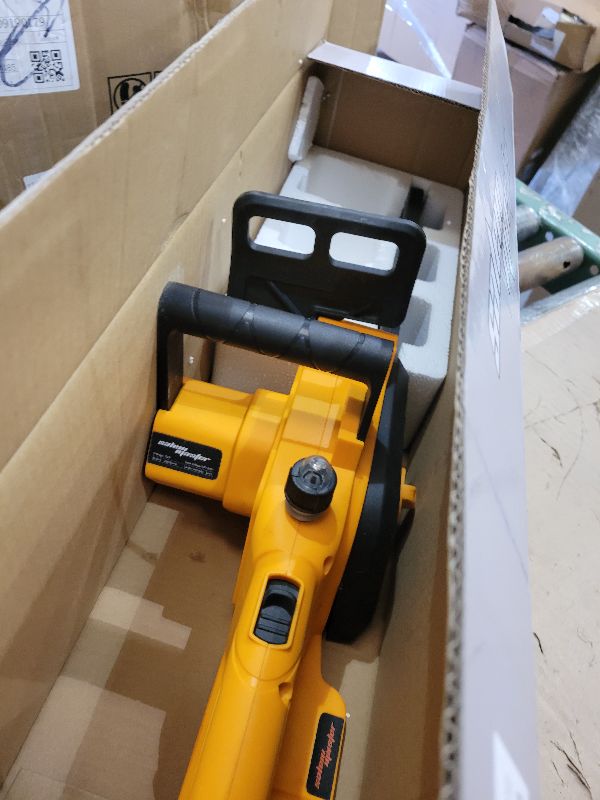 Photo 1 of 12" Electric Chainsaw Cordless, 20V Battery Powered Cordless Chain Saw, Chainsaw with 4.0Ah Lithium ion Battery and Charger