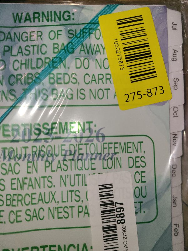 Photo 1 of 2025-2026 Monthly Planner - October 2025 - December 2026, Two Pages Per Month, 18 Monthly Calendar/Planner with Tabs, Strong Twin-Wire Binding, Inner Pocket, 6.4" x 8.5", Blue Watercolor