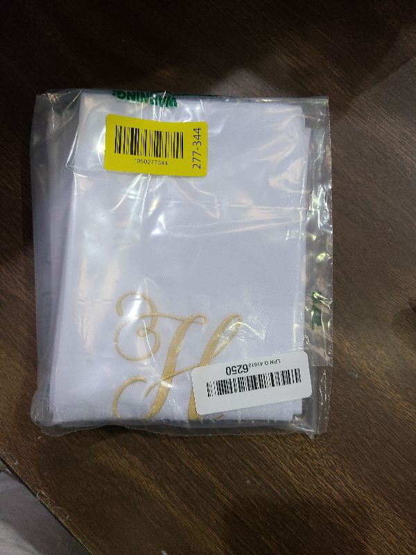 Photo 1 of 2 Pack Wreath Sash for Front Door Monogrammed Embroidery Wreath Sash for Boxwood Front Door Porch Wreath Garland Decor(Letter H)