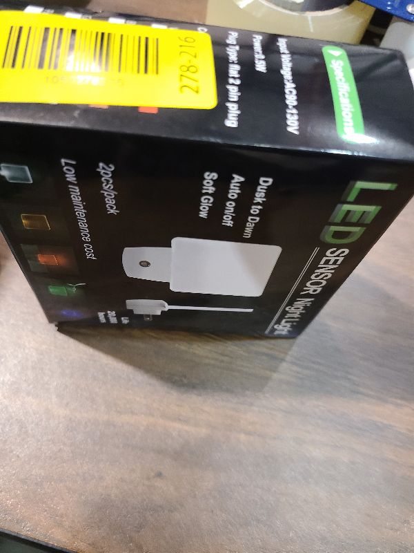 Photo 1 of 2 Pack 0.5W Plug in LED Night Light with Dusk to Dawn Sensor Red