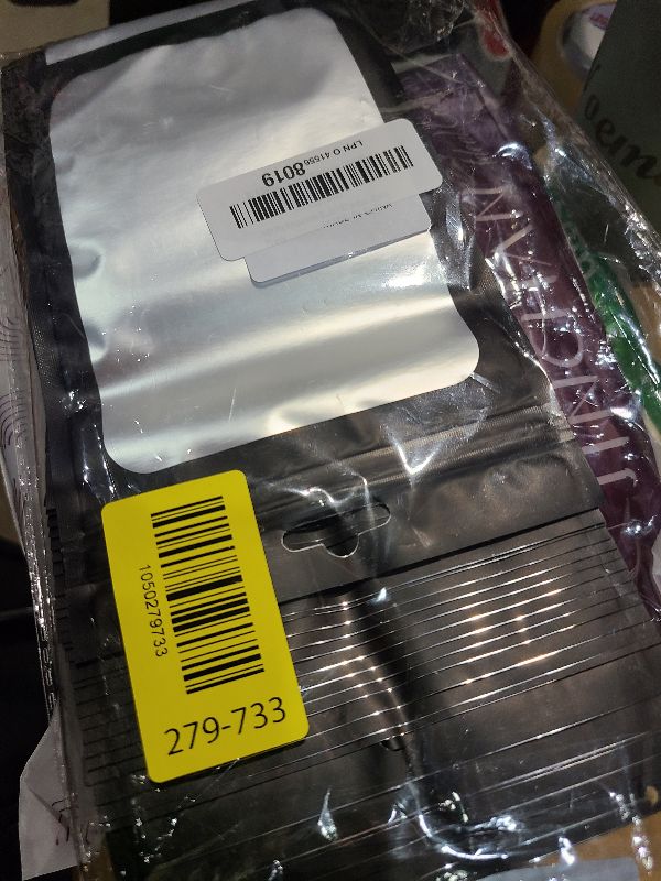 Photo 1 of 100 Pcs Resealable Bags with Frosted Clear Window Packaging Bags Foil Pouch Zipper Bag for Food Self Sealing Storage (Black, 4.72x7.87 inches)