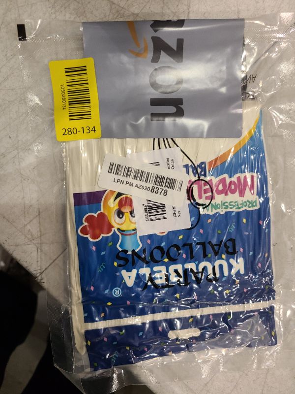 Photo 1 of 100Pcs 260 Balloons White Long Balloons for Balloon Garland Thickening Skinny Latex Twisting Balloon for Animals Modeling Christmas Birthday Wedding Party Decorations