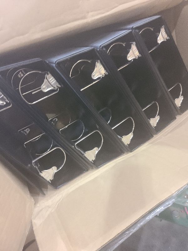 Photo 1 of 12 Pack of 2.5 Inch 3 Ring Binder with Locking Angle D Rings, Professional Heavy Duty Large Storage Binder with Pockets, Fits 8.5 x 11 Inch Sheets, Non-Stick Clear View Cover, Customizable, Black