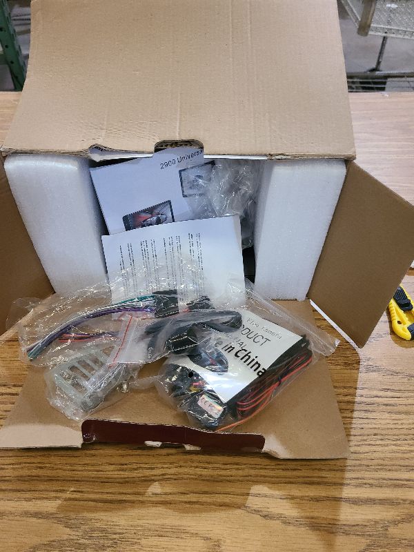 Photo 1 of 10.4" Single Din Touchscreen Car Stereo with Wireless Carplay& Android Auto, Adjustable Car Radio with Bluetooth, Mirror Link, FM Radio, Subwoofer, SWC, Backup Camera