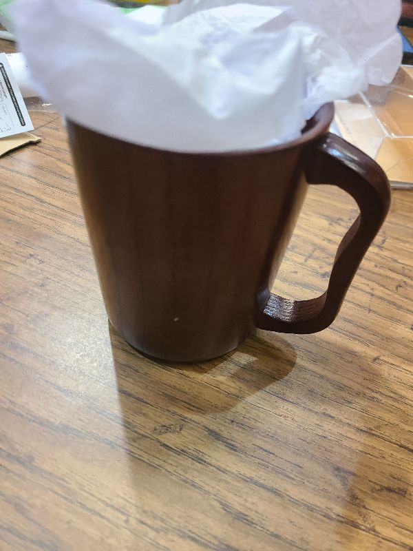 Photo 1 of 12 oz Handmade Wooden Coffee Mug Wood Outdoor Cool Man Cups Unique Camping Guys Tankard Vintage Beer Mugs Stein for Men Gift Unusual Rustic Coffee Tea Cup Fancy Manly Viking Mug