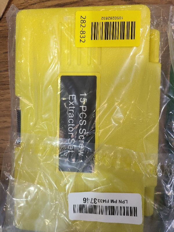 Photo 1 of 15 PCS Screw Extractor Set with 3/8" Inch Drive, Hex Head Multi-Spline Easy Out Allen Screw Extractor Kit Stripped Bolt Removal Tool for Removing Broken Rounded Rusted Bolts Screws Nuts(Yellow)