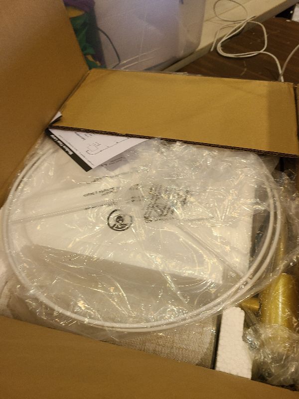 Photo 1 of ?Upgraded? Dimmable Gold Floor Lamp, 1200 Lumens LED Bulb Included, Arc Floor Lamps for Living Room Modern Standing Lamp with Linen Shade, Tall Lamp for Living Room Bedroom Office Reading Room Nursery