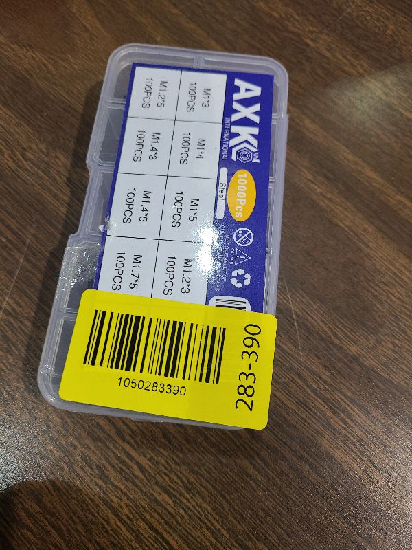 Photo 1 of 1000PCS Micro Self Tapping Screws Kit (M1/M1.2/M1.4/M1.7) - Phillips Round Head Carbon Steel Black Screws for Electronics & Woodworking