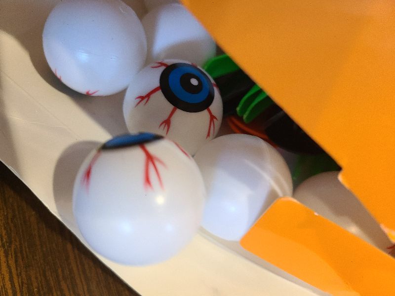 Photo 1 of 24 Packs Halloween Game Eyeball Spoon Relay Race Toy Set- Indoor Outdoor Party Supplies Decorations