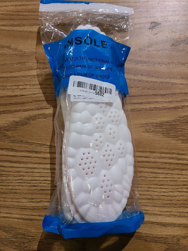 Photo 1 of 2 Pairs 4D Cloud Insoles for Men Women, Cuttable Soft Memory Foam Steppers Insoles for Anti Fatigue, Shock Absorption, Foot Pain Relief (Orange,Men6.5-7.5/Women8-9)