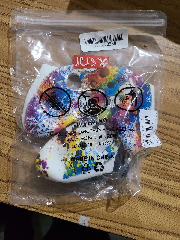 Photo 1 of [2 Pack] Jusy Compatible with Xbox Series X/S Controller Soft Silicone Cover Skin, Sweat-Proof Dust-Proof Anti-Slip Case Cover Protective Accessories Set, with 10 Thumb Grips (Graffiti)