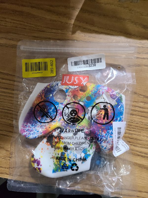 Photo 1 of [2 Pack] Jusy Compatible with Xbox Series X/S Controller Soft Silicone Cover Skin, Sweat-Proof Dust-Proof Anti-Slip Case Cover Protective Accessories Set, with 10 Thumb Grips (Graffiti)