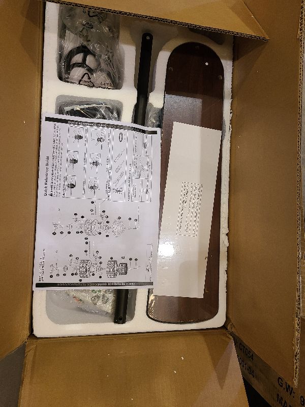 Photo 2 of RIVER OF GOODS 52 Inch LED Stained Glass Ceiling Fan - Double-Lit Ceiling Fans With Lights and Remote - Unique Lighting & Ceiling Fans - Charming Antique Ceiling Fan Light Fixture - Halston - Spice