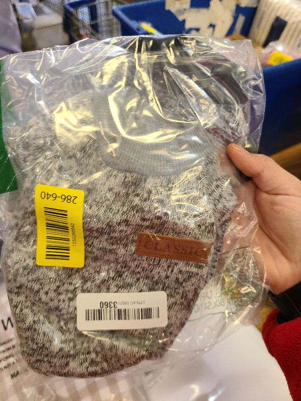 Photo 1 of 2 Pieces Dog Sweaters for Small Dogs Fall Dog Clothes Male Winter Fleece Pet Sweaters Warm Thick Puppy Outfit Small Dog Sweater for Boy Girl Dogs Teacup Dog, Yorkie, Chihuahua, Pug, XXS,Grey Navy