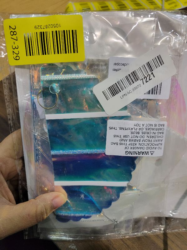 Photo 1 of 12 Pcs Iridescent Party Decoration,Hanging Honeycomb,Decorative Iridescent Foil Fan,Shiny Star, Hanging Rainbow Swirl for Wedding,Christmas,Baby Shower Frozen,Mermaid Themed Birthday Party Supplies