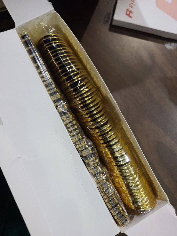 Photo 1 of 100 Gold Disposable Plastic Spoons, Heavy Weight Disposable Spoons Plastic Utensils for Parties, Weddings, Picnics, Big Event, Daily Use - BPA FREE