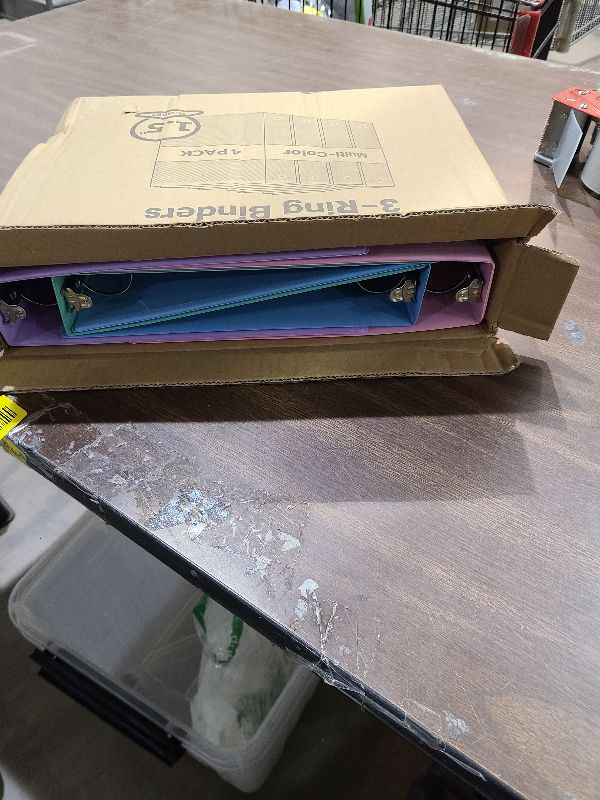 Photo 1 of 1.5 Inch Binders 3 Ring 4 Pack, PVC Free 1 1/2 View Binder (Fits 8.5" x 11" Letter Size Papers), Perfect for School & Office Supplies, Pastel Colors