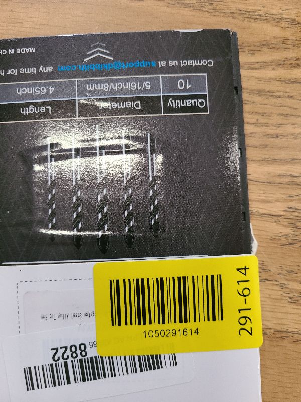 View 2 of 10-Piece 5/16“ Masonry Drill Bits for Tile Glass Ceramic Wall Brick Stone Soft-Metal Wood, 5/16 Inch Concrete Drill Bits Cement Drill Bit Set, 3-Flat Shank, YG8 Carbide Tungsten Steel Alloy Tip 8mm