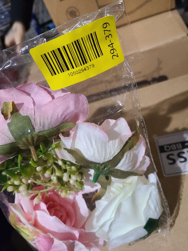 Photo 1 of 19 PCS Flower Cake Toppers Butterfly Cake Decorations with Artificial Pink Rose Flowers Eucalyptus Butterflies for Girls Birthday Party Wedding Baby Shower Supplies (HOT PINK)