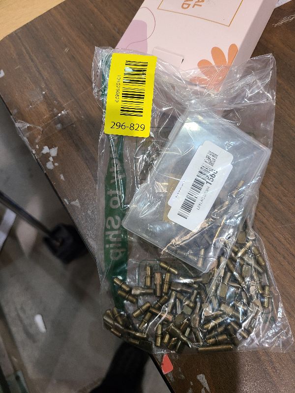 Photo 1 of 104Pcs Shelf Pins Pegs Kit,4 Styles Shelf Support Pegs,Bookshelf Pegs for Shelves,Cabinet Shelf Bracket Pegs Shelf Holders Pins for Kitchen Furniture & Closet (5mm & 1/4inch,Bronze Tone)