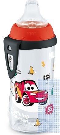 View 1 of **msrp 7.99**NUK Active Sippy Cup, 10 oz, 1Pack, Disney's Cars, Lightning McQueen, BPA-Free, Spill-Proof, Transition Cup