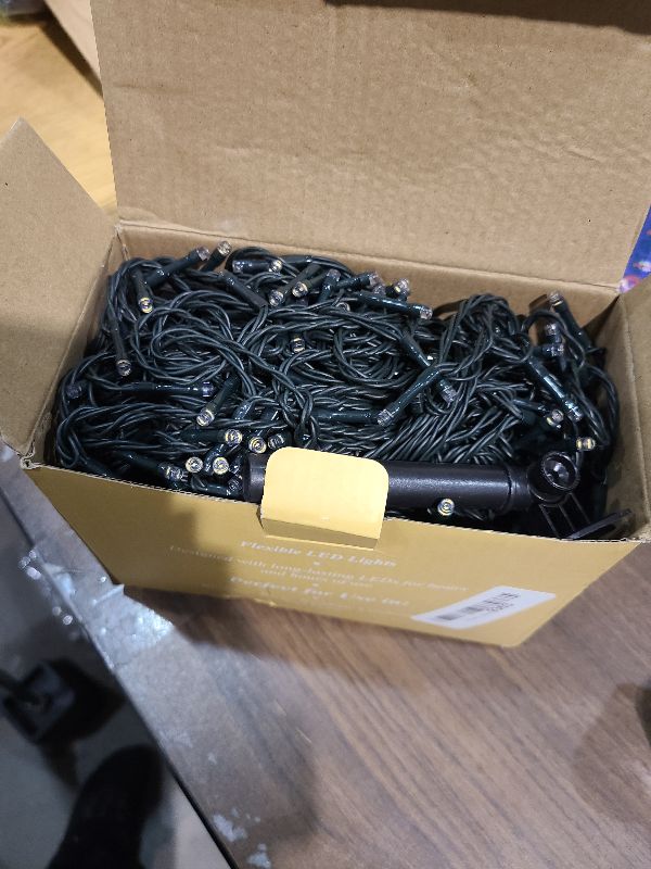 Photo 1 of 2 Pack 480 LED Solar String Lights for Outside, 170 FT Super Long Solar Chrismas Lights Outdoor with 8 Modes & Memory Function, Waterproof Twinkle Light for Xmas Tree Party Decorations (Warm White)