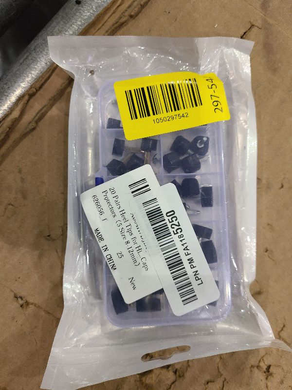 Photo 1 of 20 Pairs Heel Tips for High Heel Shoes High Heel Tips Replacement kit U Shaped Heel Cap Cover Black Taps Caps Replacement Repair Shoe Replacement High Heel Caps Protectors?5 Size 8-12mm?