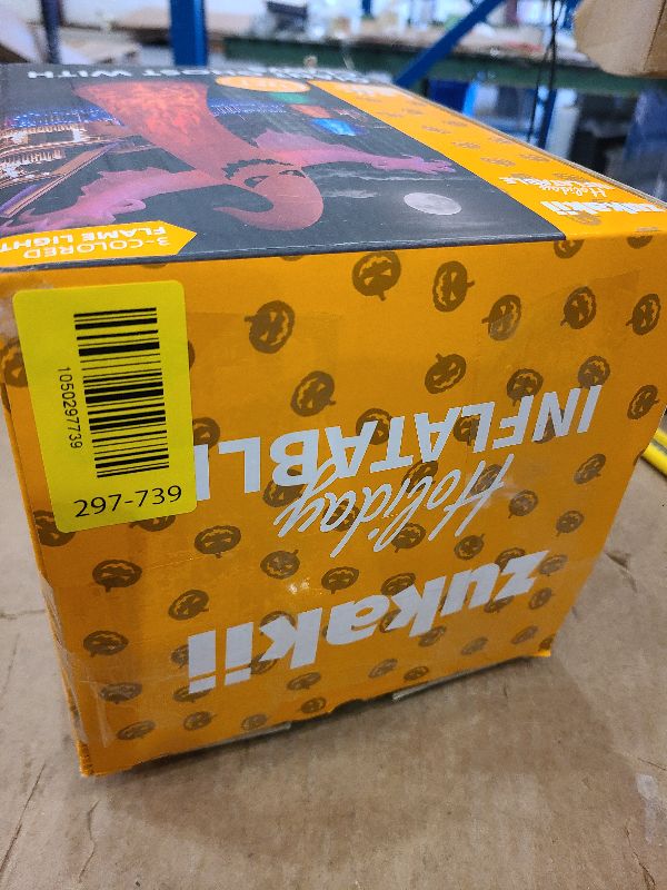 Photo 1 of 12FT Giant Halloween Inflatables Ghost with 3-Colored Flame Rotation LED Lights, Huge Spooky Halloween Decoration Outdoor Large Halloween Blow Up Yard Decorations Tall Blow-ups for Lawn Party (1PCS)