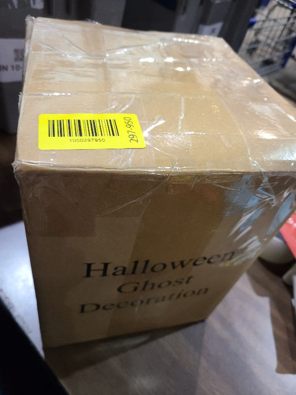 Photo 1 of 2 Packs Halloween Decorations Outdoor, 5 FT USB Powered Ghost Decor Kit with Remote Controlled String Lights, Easy Assemble Ghosts Halloween Decorations for Front Door Porch Yard