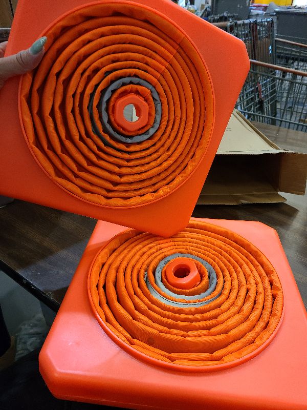 Photo 1 of [2 Pack]28 Inch Collapsible Traffic Safety Cones - Parking Cones with Reflective Collars, Orange Safety Cones for Parking lot, Driveway, Driving Training etc