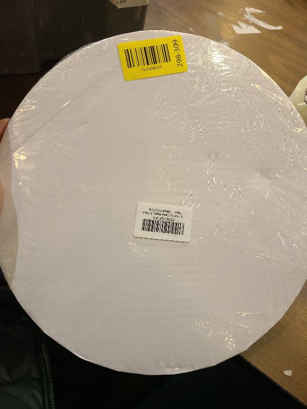 Photo 1 of 12 Inch Cake Drum, Cake Boards 12 Inch Round, 1/4" White 8in 10in 12in 14in Cake Drums Cardboard Base Board Circles for Pizza Wedding, 2 Pack