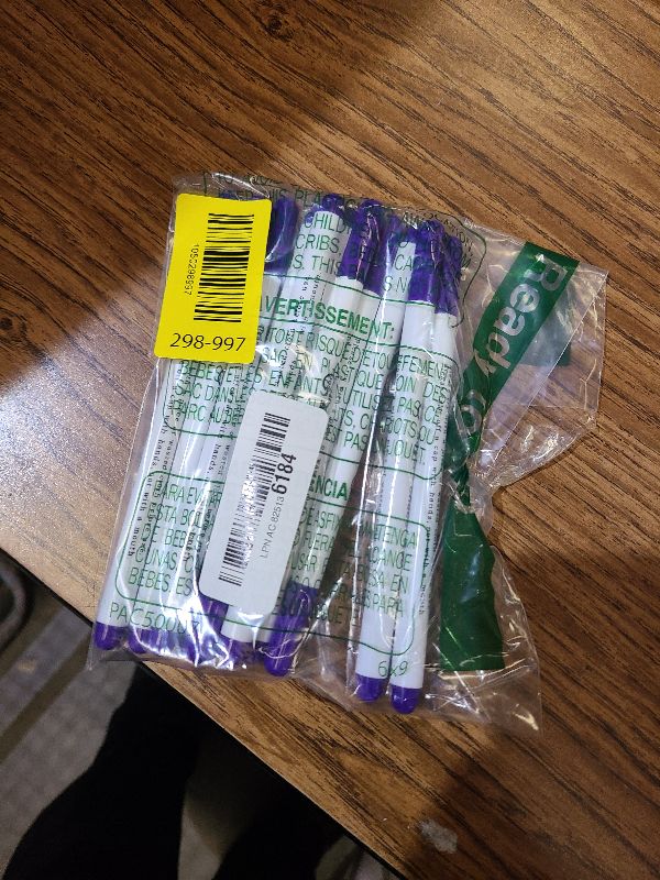 Photo 1 of 12 PACK Disappearing Ink Marking Pen, Air Water Erasable Pen/ Fabric Marker/ Temporary Marking/ Auto-Vanishing Pen for Cloth (Purple)