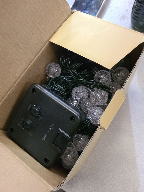 Photo 1 of 2-Pack 72FT 120 LED Crystal Globe Solar Christmas String Lights Outdoor, Waterproof Solar Lights for Outside, 8 Lighting Modes Christmas Decorations for Xmas Garden Yard Wedding Party(Warm White)