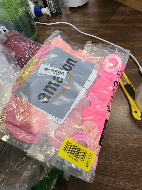 Photo 1 of 161pcs Pink Balloons Arch Kit, Pastel Macaron Pink and Gold White With 3pcs Starburst Foil Balloons for Birthday Baby Shower Bridal Shower Wedding Valentine’s Party Decorations