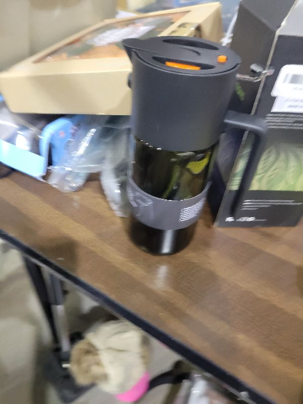 Photo 1 of 2-IN-1 500ml/17oz Light-Blocking Dark Oil Sprayer for Cooking with Sticker, Dark Green Glass Olive Oil Dispenser Bottle for Kitchen, Even Spray with Portion Control, Perfect for Air Fryer, BBQ - Black